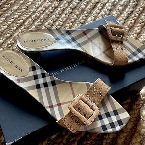 Burberry classic Nova Check kitten heel sandal